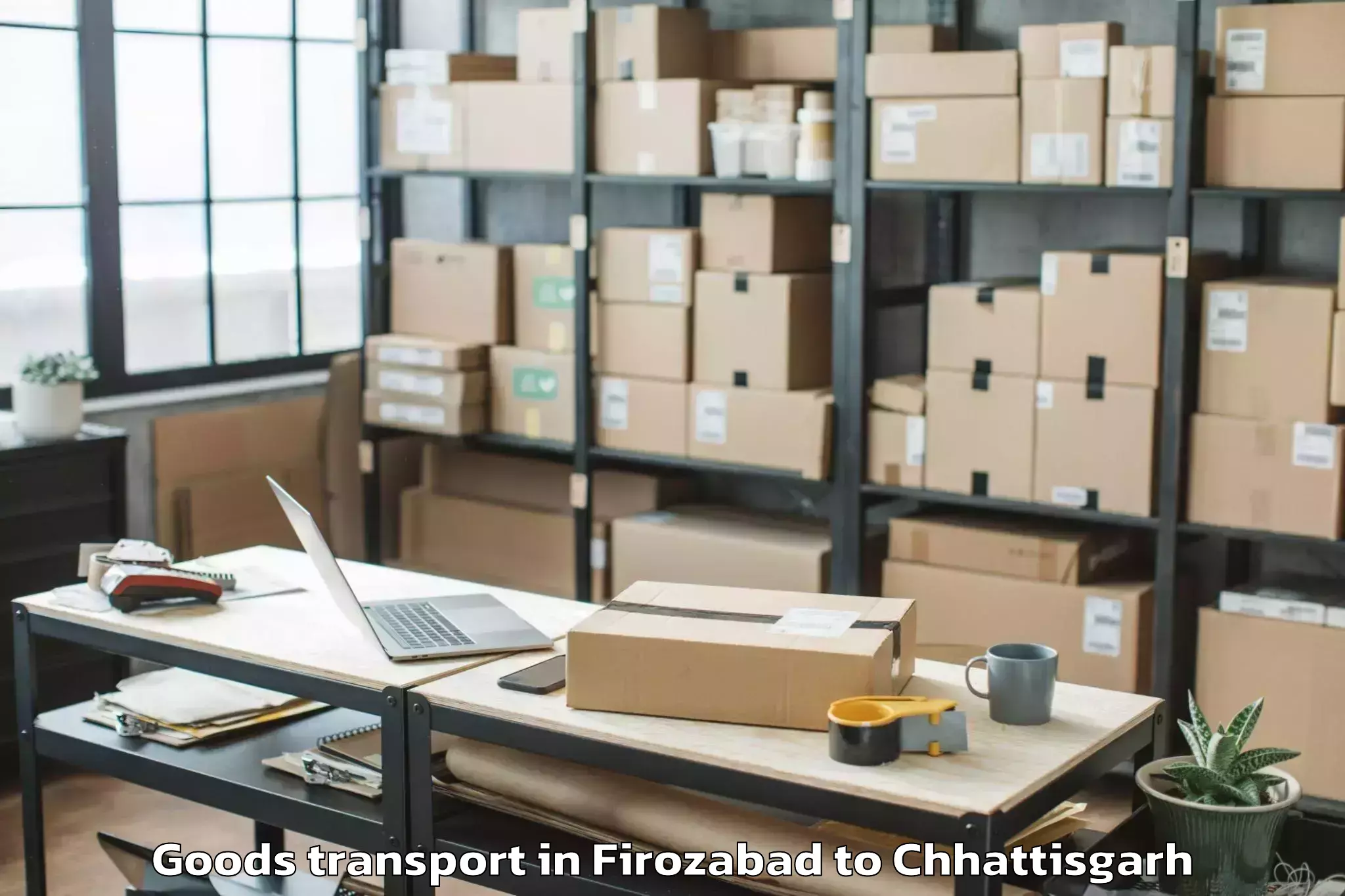 Affordable Firozabad to Katghora Goods Transport